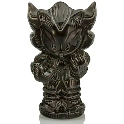 Front. ThinkGeek - Geeki Tikis Sonic The Hedgehog Shadow Ceramic Mug | Holds 14 Ounces - Black.