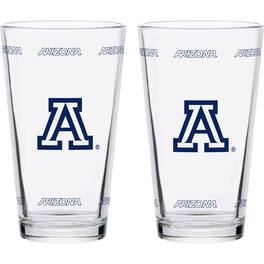Indigo Falls - Arizona Wildcats Two-Pack Knockout 16oz. Pint Glass Set - Multicolor