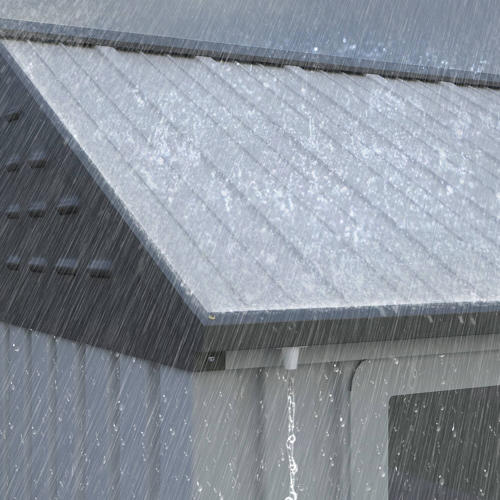 Alt View 7. Outsunny - x 6' Metal Garden Storage Shed, Extra Large Outdoor Tool Storage House w/ Doors.