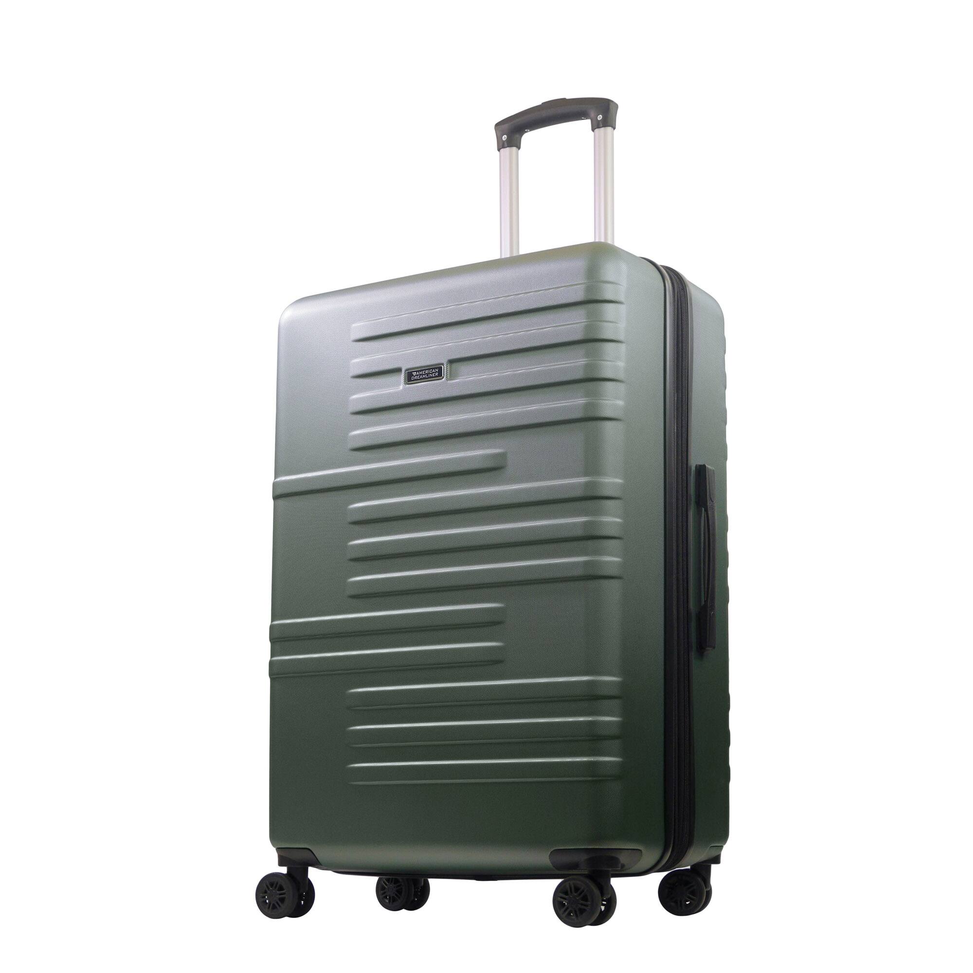 Angle. American Dreamliner - 30" Hardside Luggage with Expansion - GREEN.