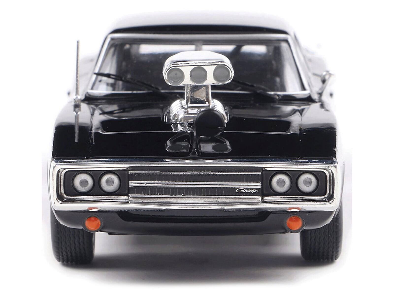 Back. IXO - 1970 Dodge Charger with Blown Engine Black 1/43 Diecast Model by IXO Models - Black.