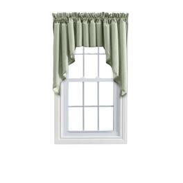 Ellis Curtain - Ellis Stacey 3" Rod Pocket High Quality Fabric Solid Color Window Lined Swag Set 126"x63" - Sage