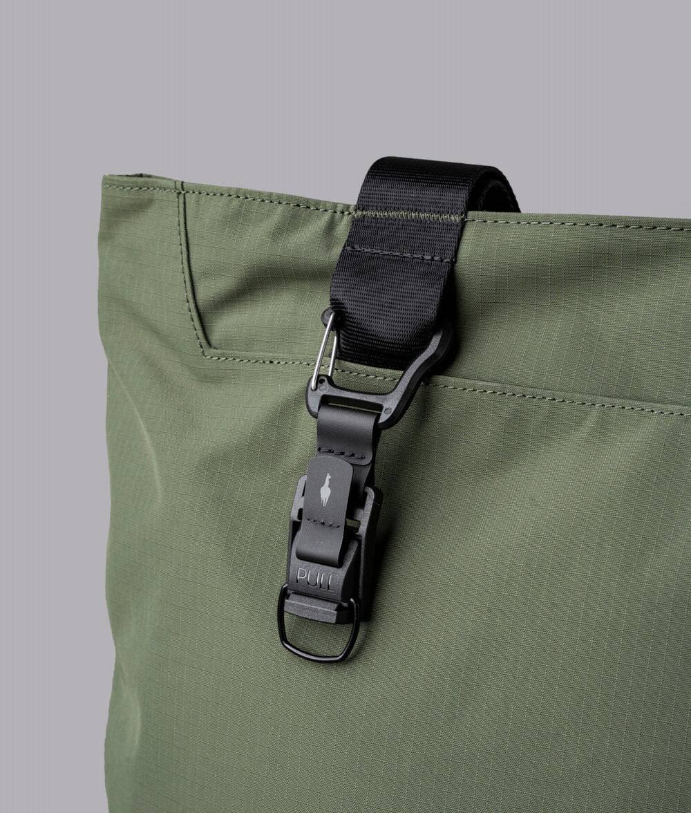 Alt View 8. ALPAKA - Elements Tote Bag 14.5L Weatherproof Foldable Travel Tote with Magnetic Closure - Green/G Axoflux 210D.