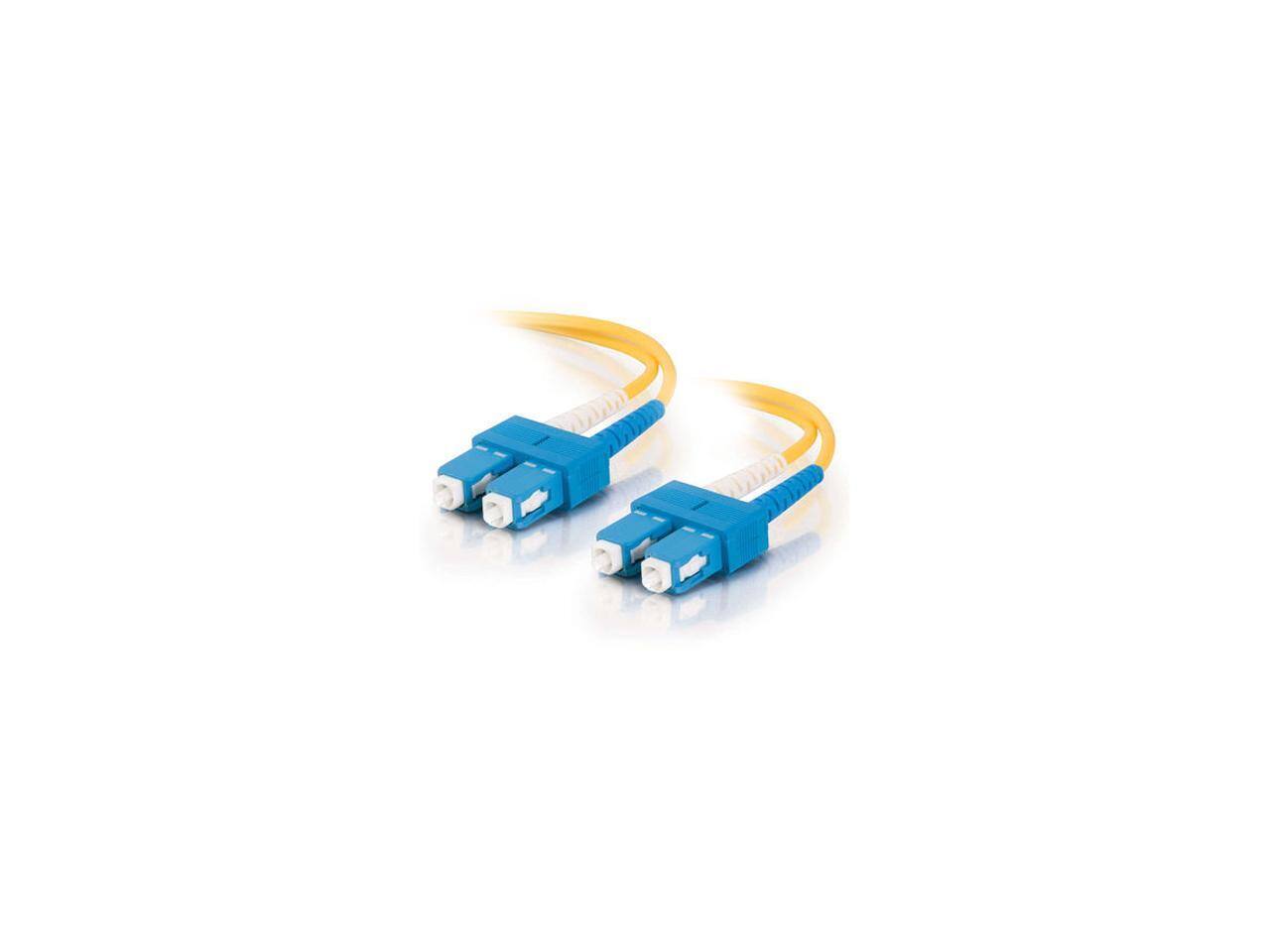 Alt View 3. Cables to Go - C2G 18575 OS2 Fiber Optic Cable - SC-SC 9/125 Duplex Single-Mode PVC Fiber Cable, Yellow (32.8 Feet, 10 Meters).