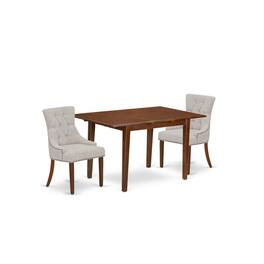 East West Furniture - Dining Room Set Mahogany - Brown