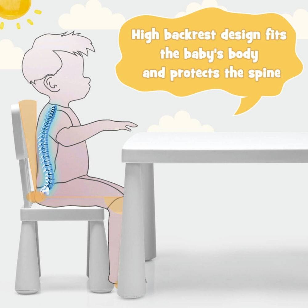 High backrest design fits the baby's body and protects the spine