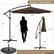 Product Dimensions: 10 FT, 8 FT, 6 FT, 6.9 FT, 2.5 FT, 8 FT, 3.3 FT, 3.3 FT. Note: We recommend using a weighted base (not included) to fix the umbrella for enhancing wind resistance.