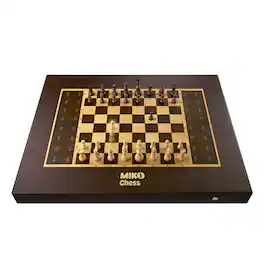 Miko - Your Ultimate AI Chess Companion | World's Smartest Electronic Chess Board with Self Moving Pieces - Rosewood