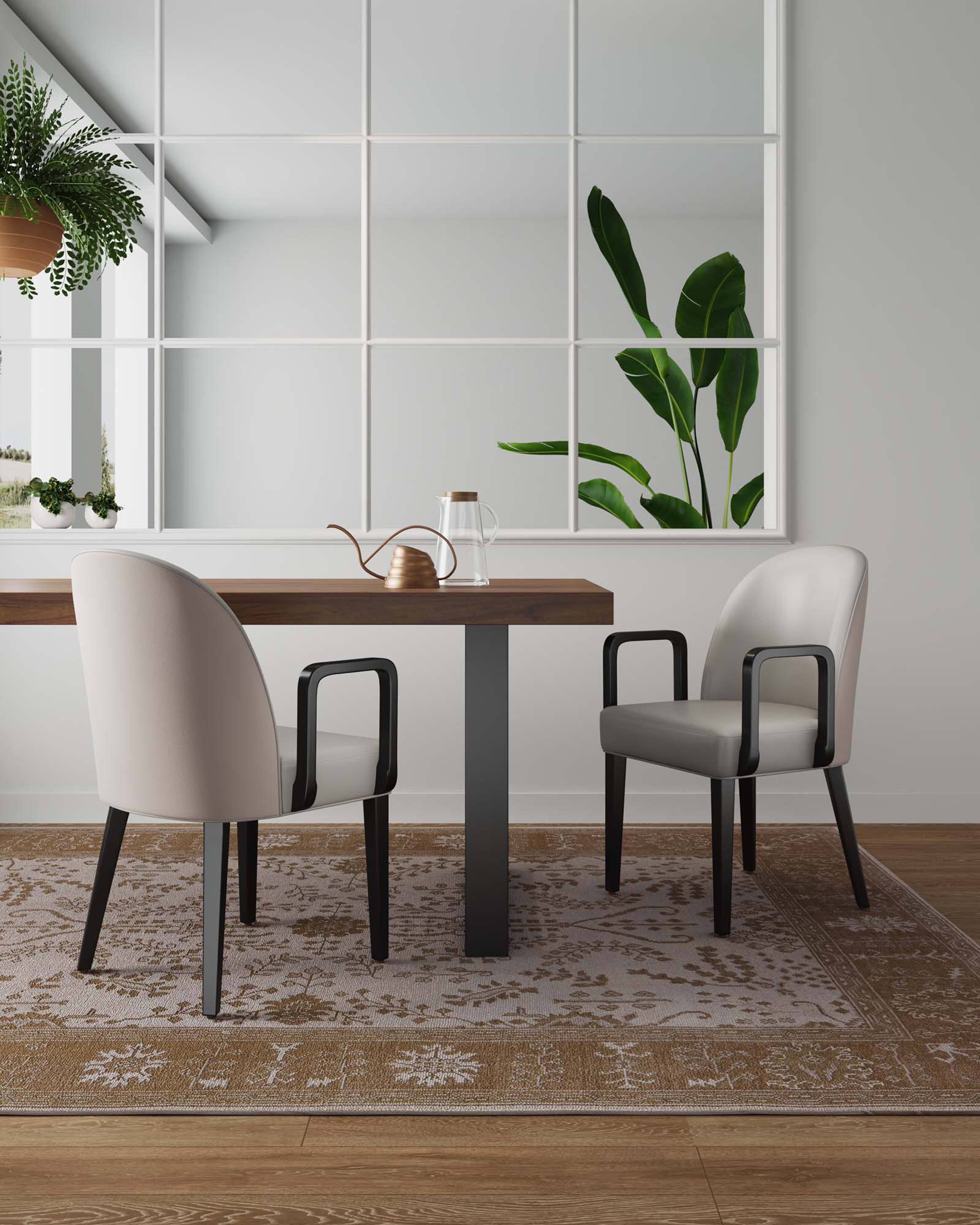 Manhattan Comfort Hillman Modern Wood Upholstered Dining Chair with ...