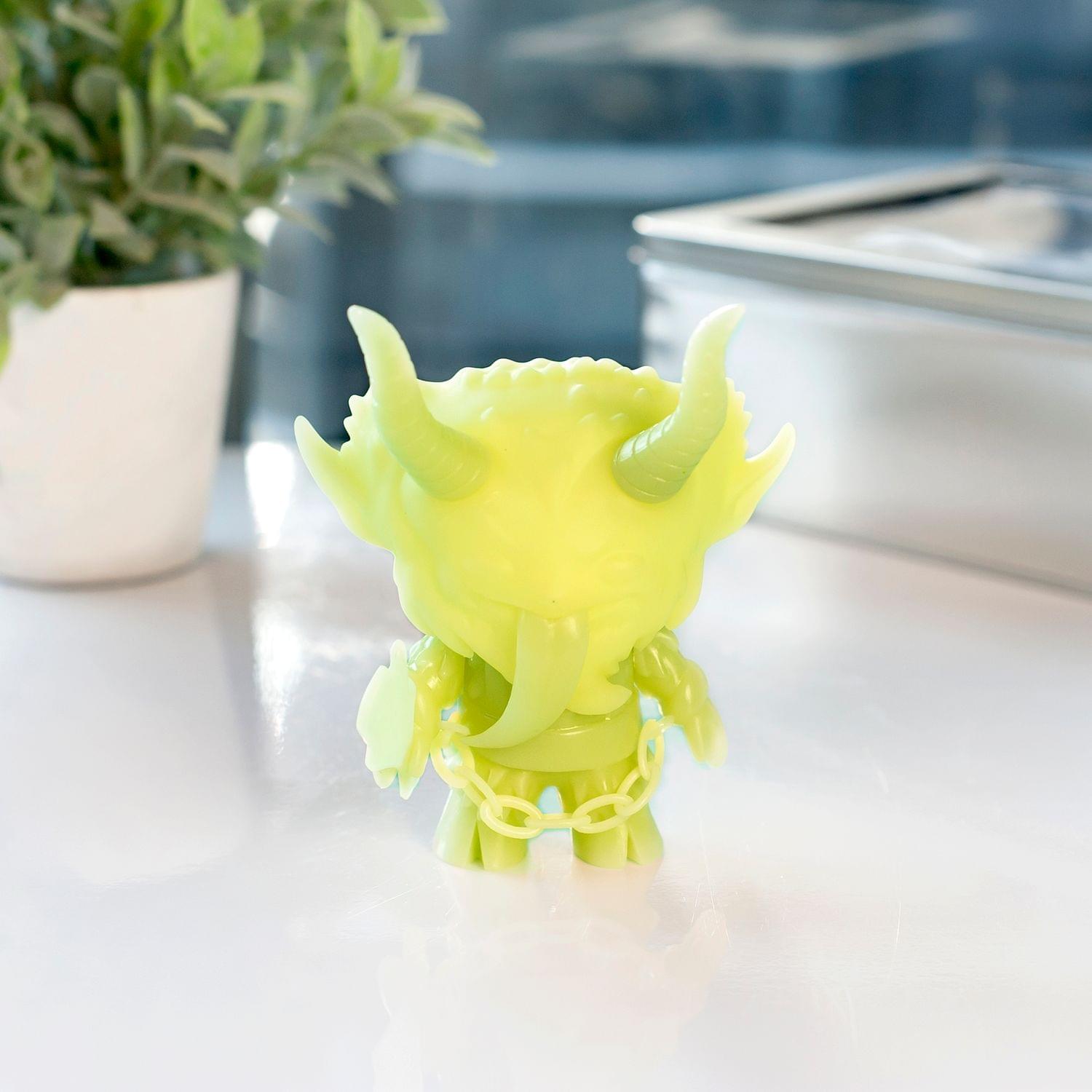 Alt View 3. Toynk - Christmas Krampus Vinyl Action Figure | Glows in the Dark | 5 Inches - Green.