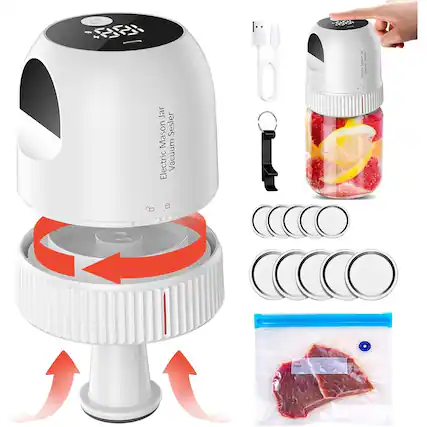 Electric Vacuum Sealer Mason Jar
ILILI Jar Mason Sesler Electric Vacuum Sealer