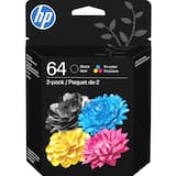 HP - 64 2-Pack Standard Capacity Ink Cartridges - Black/Tri-color