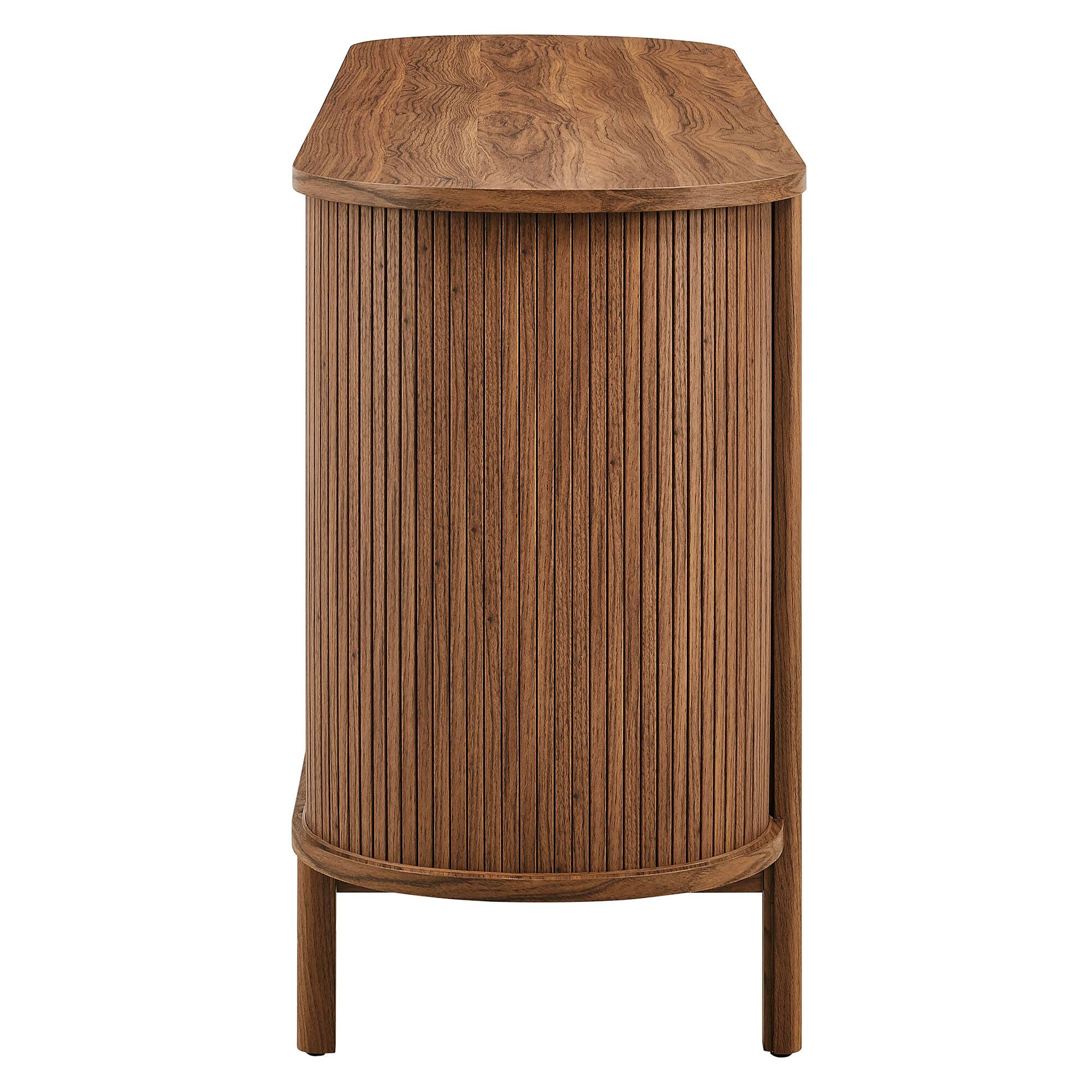 Alt View 2. Modway - Cadence 6-Drawer Curved Dresser by Modway - Walnut.