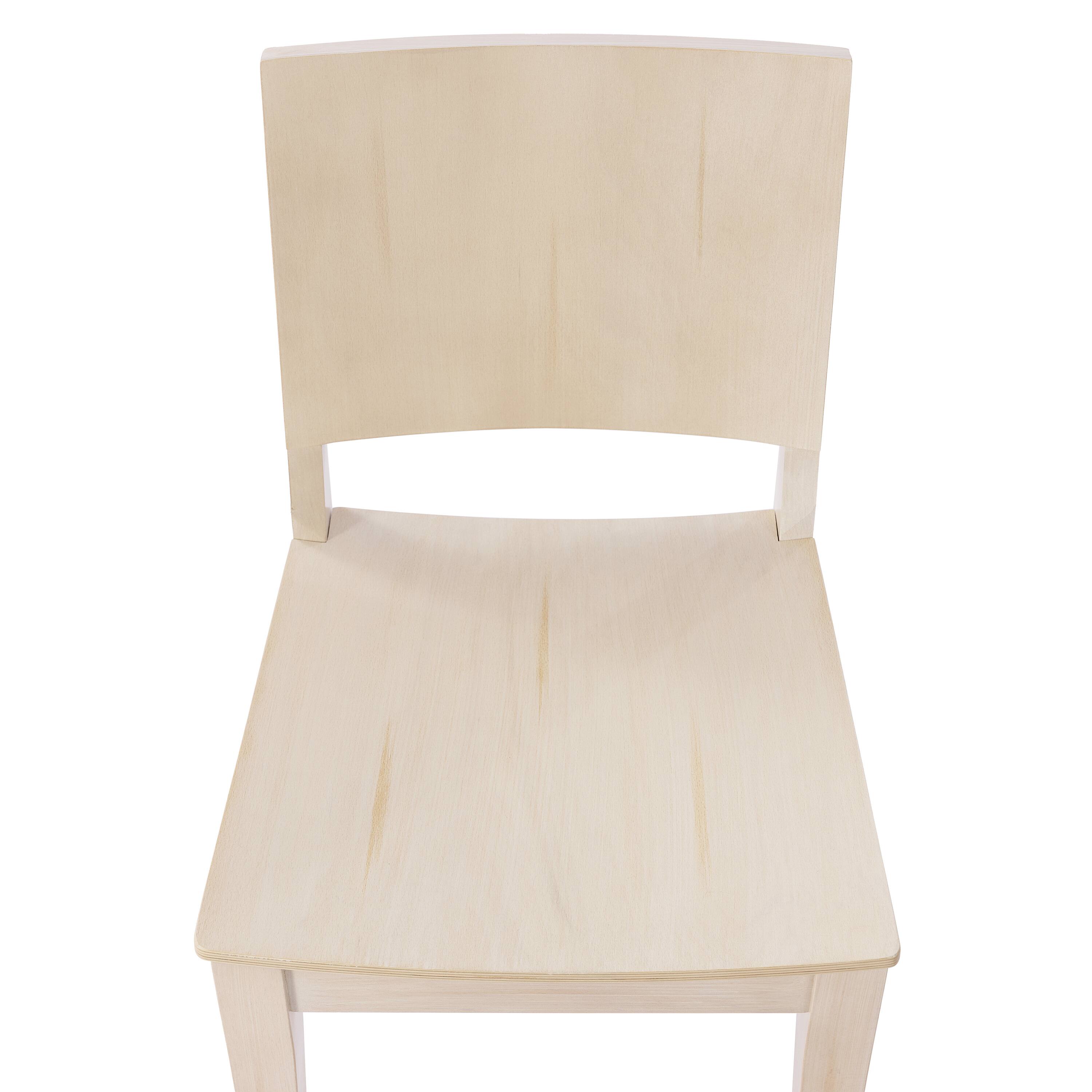 Alt View 10. Emma + Oliver - Spencer Dining Chair with Curved Backrest and Solid Wood Construction - Antique White.
