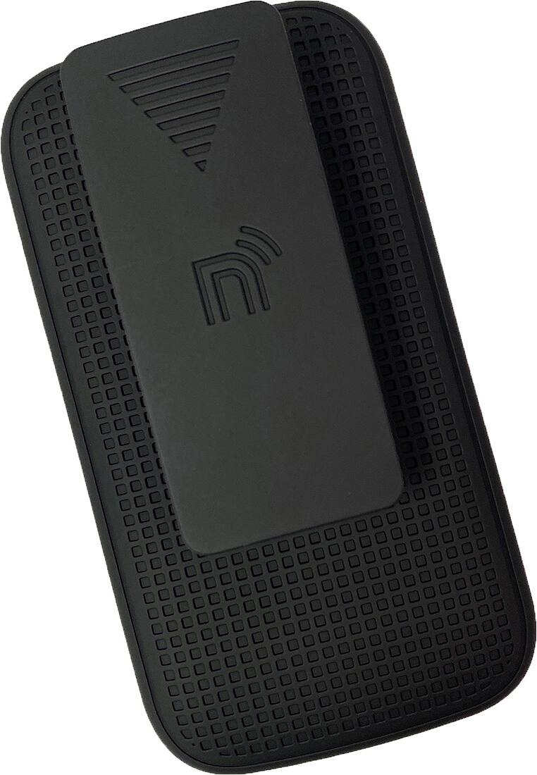 Alt View 6. Nakedcellphone - Belt Clip Slider Holder Case with Stand for XP3plus Phone (XP3900) - Black.