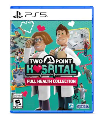 PS5 TWO POINT HOSPITAL FULL HEALTH COLLECTION EVERYONE 10+ ENFANTS d ADULTES 1+ E 10+ ESRB TWO POINT SEGA - RP (Rating Pending)