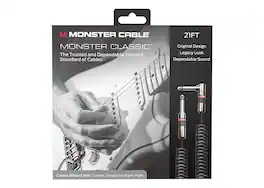 Monster - Prolink Classic Guitar Cable 21 ft Straight to Right Angle with Time Correct Windings and 90% Copper Shielding - Black