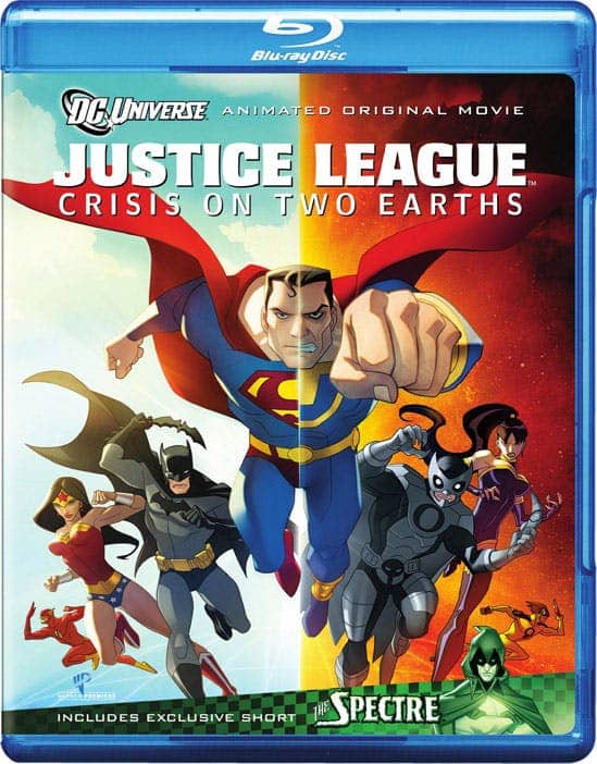 Front. DCU Justice League: Crisis On Two Earths [Blu-ray].