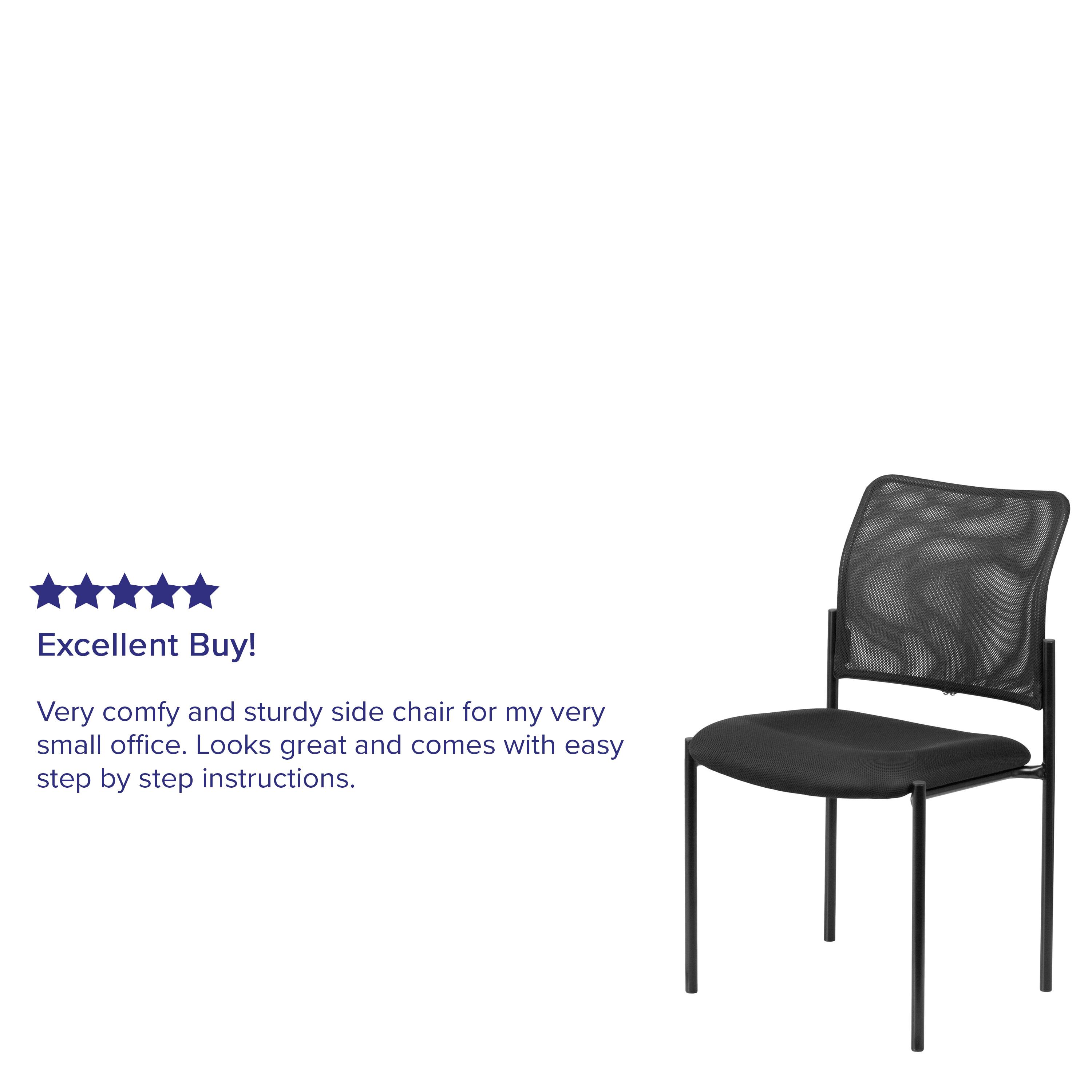 Excellent Buy! Very comfy and sturdy side chair for my very small office. Looks great and comes with easy step by step instructions.