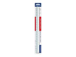 Staedtler - Mars Student 12"L Engineer Triangular Scale (987 19-34BK) - White
