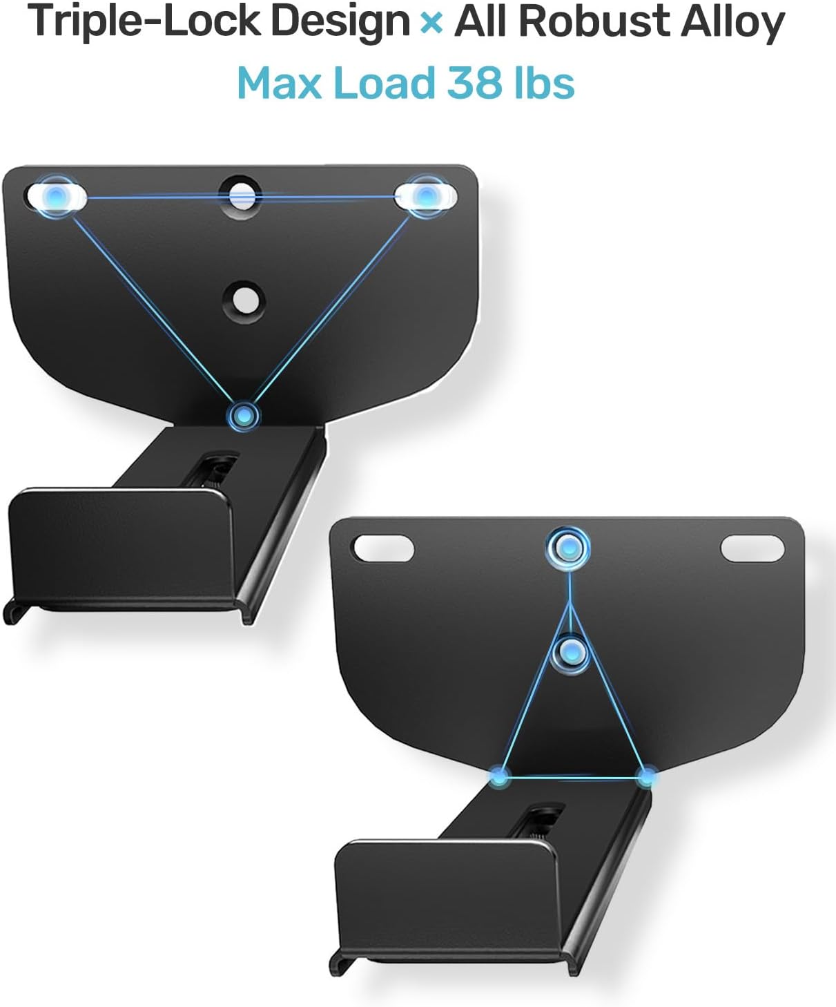 Triple-Lock Design x All Robust Alloy  
Max Load 38 lbs
