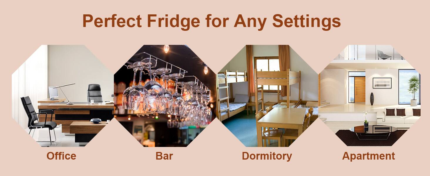 Perfect Fridge for Any Settings

Office  
Bar  
Dormitory  
Apartment