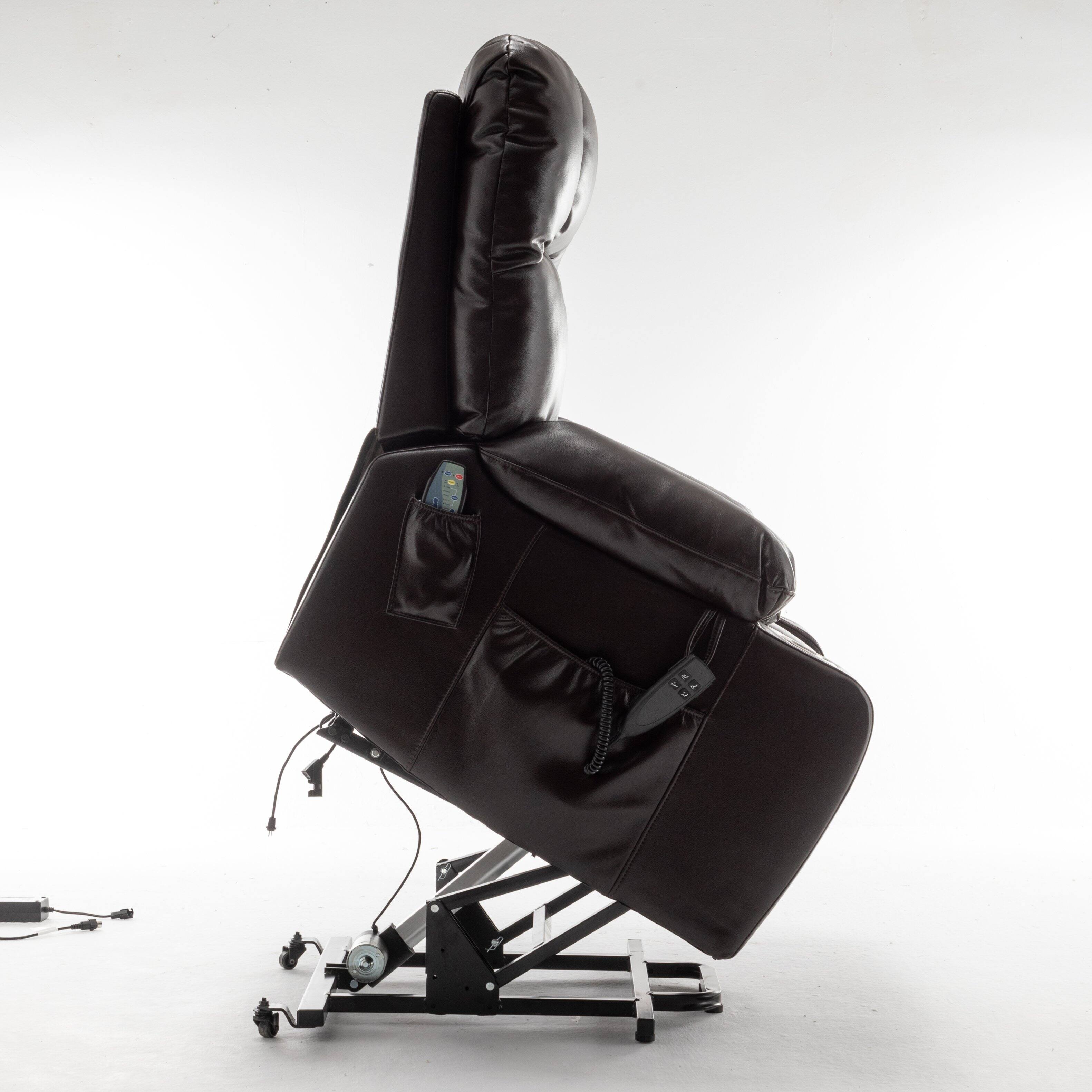 Alt View 6. TinyHomie - Lift Chair for Big and Tall Person with Inconvenient Legs High Density Foam Lift Sofa - Red.