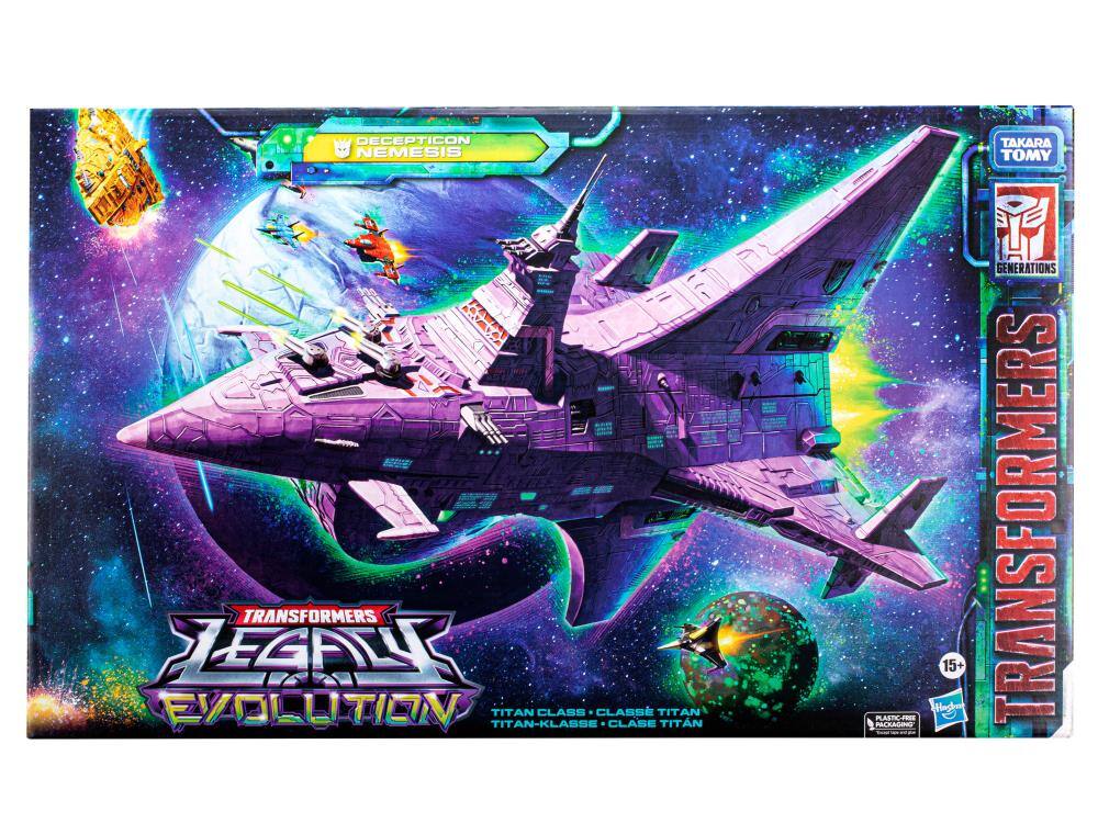 DECEPTICON NEMESIS  
TRANSFORMERS LEGACY EVOLUTION  
TITAN CLASS  
TITAN-KLASSE  
TITAN CLASSE  
TITAN CLASE  
15+  
Haggo PASC-RS  
FOEL PACKAGING  
TAKARA TOMY  
GENERATIONS  
TRANSFORMERS