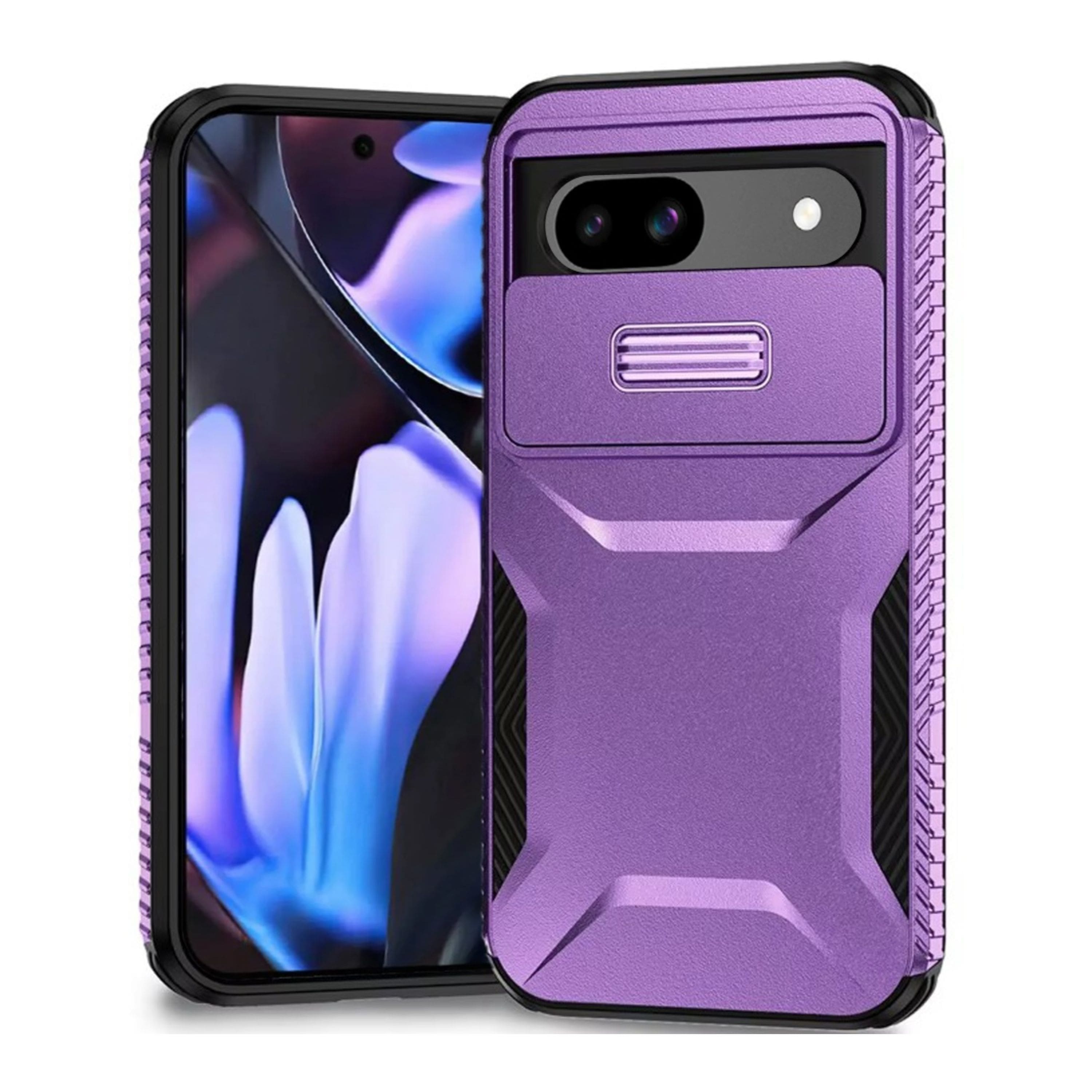 Kitcheniva - Hybrid Sliding Lens Protection Case With Tempered Glass For Google Pixel 9a - Purple price history on PriceWatchPro