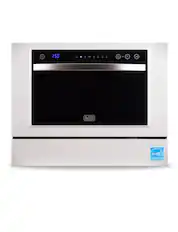 Front. Black+Decker - BLACK+DECKER BCD6W Compact Countertop Dishwasher, 6 Place Settings, White.