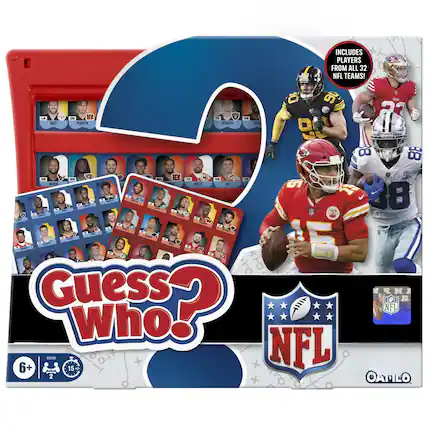 INCLUDES PLAYERS FROM ALL 32 NFL TEAMS!
Guess Who?
6+ 2 15+