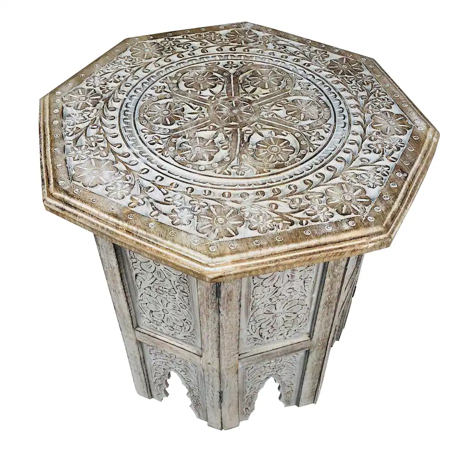Manhattan Lane 18 Inch Handcrafted Farmhouse Side Table, Engraved ...