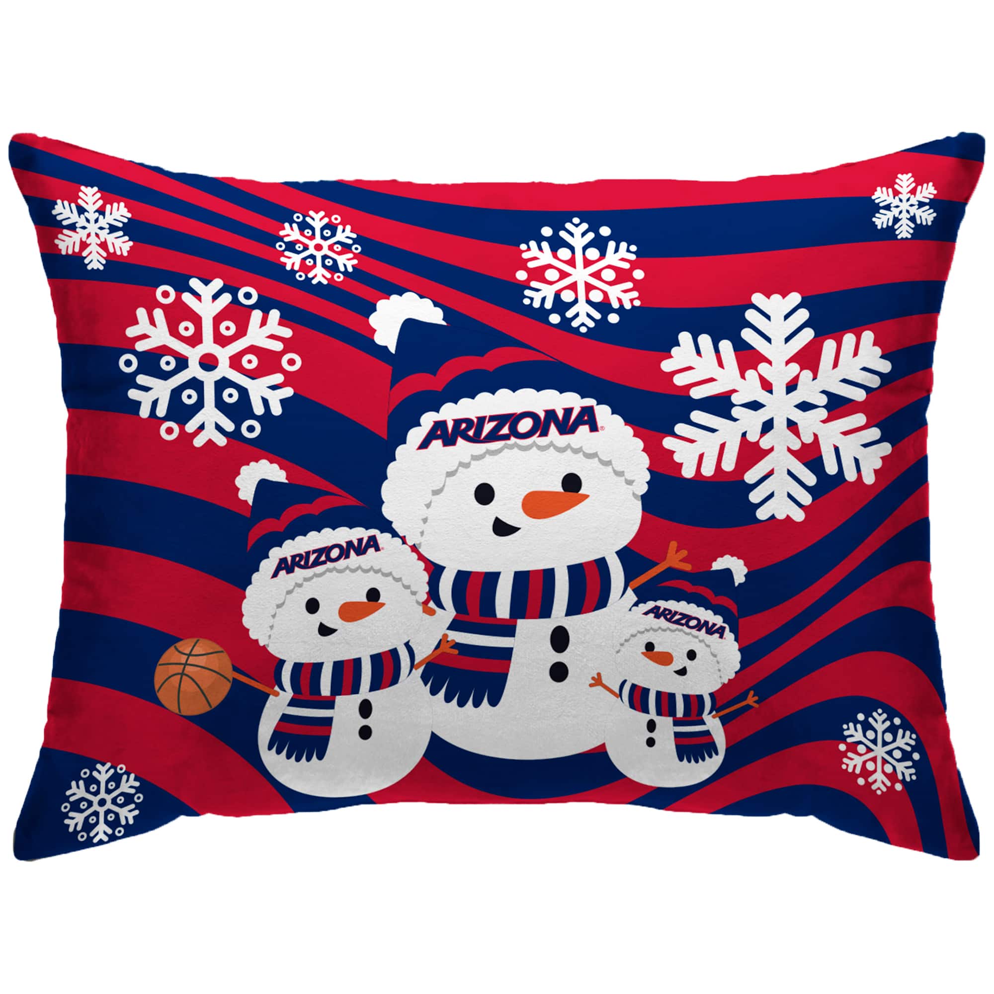 Pegasus - Arizona Wildcats 20'' x 26'' Holiday Snowman Bed Pillow - Multicolor