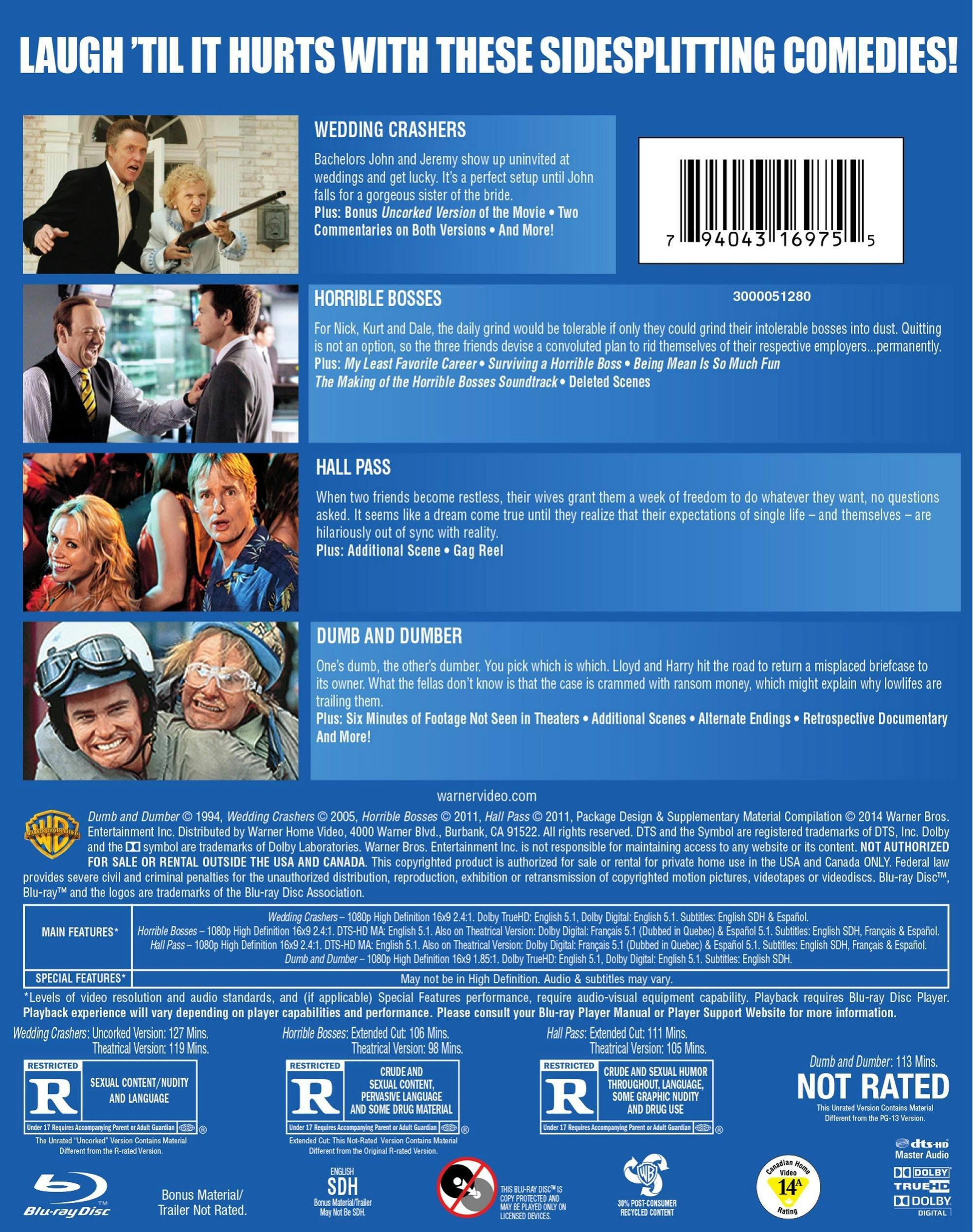 Back. 4 Film Favorites: Modern Comedies (Blu-ray Set) [Blu-ray].
