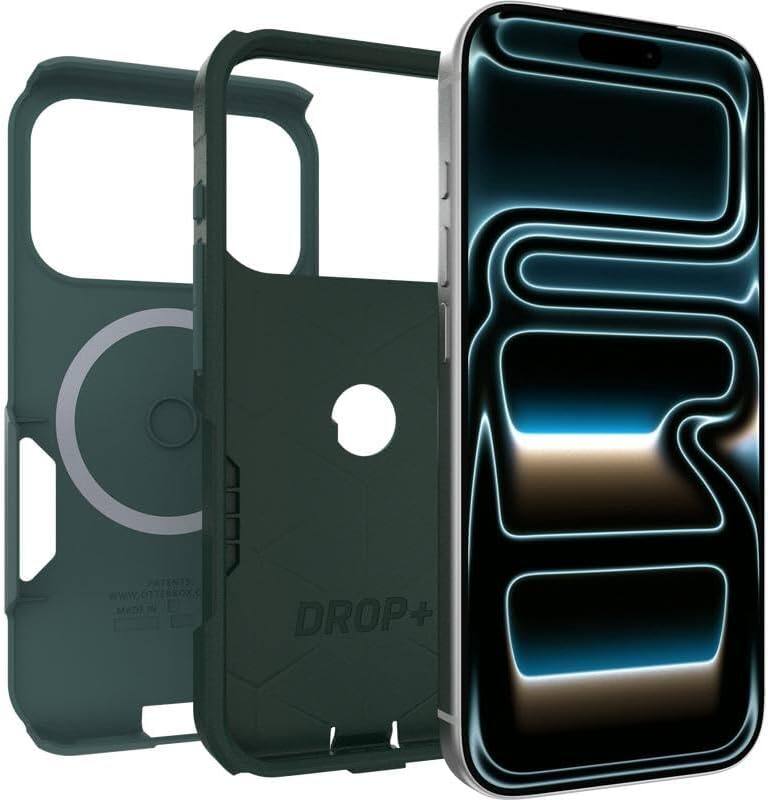 Alt View 2. OtterBox - OtterBox iPhone 17 Pro, Bundle: Commuter Series MagSafe Case & Screen Protector - Built-in magnets - Thin & Protective - Sagebrush (Green).