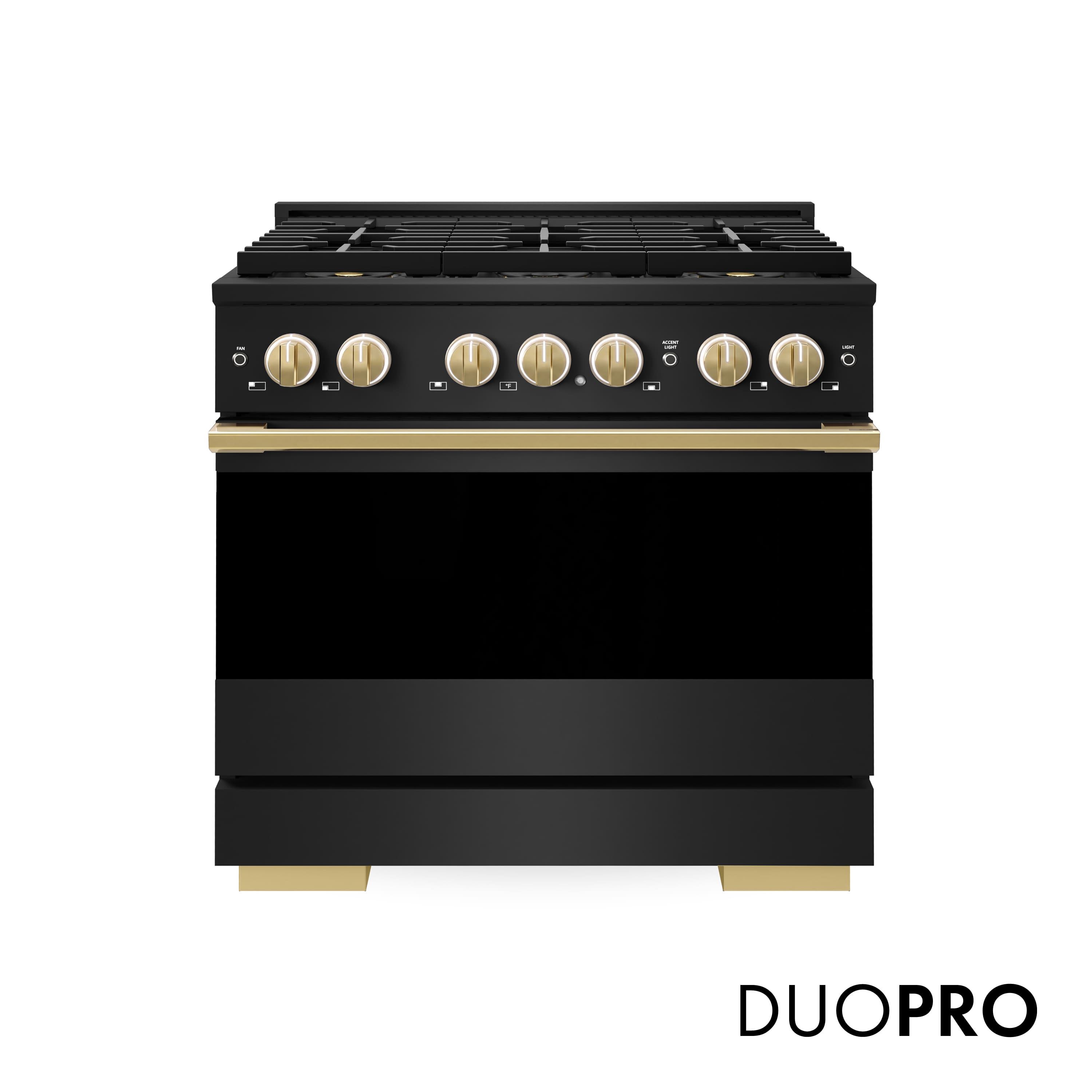 ZLINE - Autograph 36 in. 5.2 cu. ft. Marino Freestanding Gas Range with DuoPro Cooktop in Black Steel and Gold Accents - Black Stainless Steel price history on PriceWatchPro