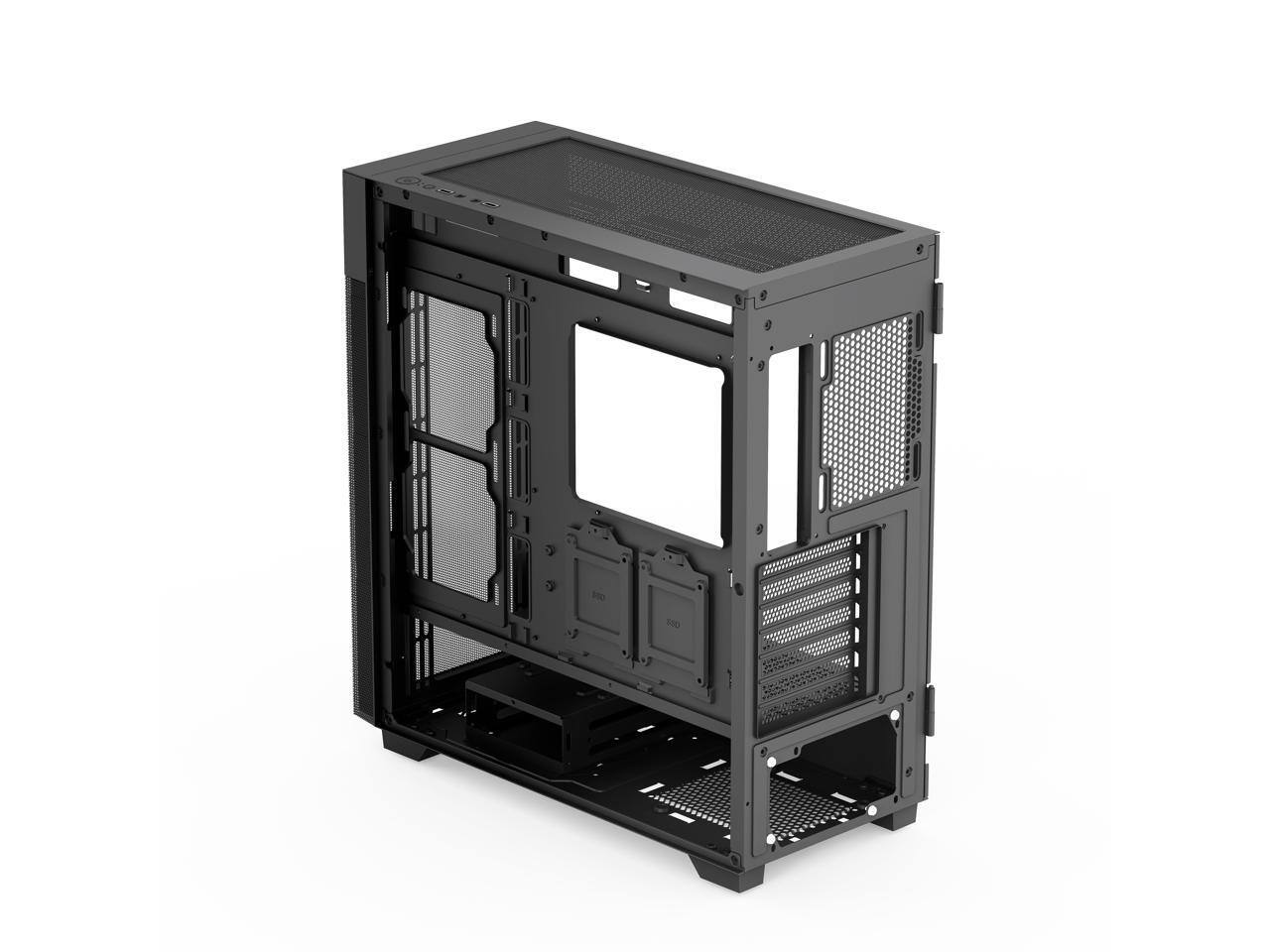 Alt View 5. Rosewill - Rosewill FBM-X7 Black ATX Mid Tower - Tempered Glass, 4 ARGB Fans, 650W 80+ Gold PSU - Black.