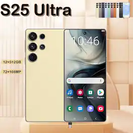 Loheer - I25 Ultra 5G Smartphone 12+512GB Unlocked Cell Phone 6.8 Inch HD Screen Built-in Pen 6000mAh Android 14 - Golden