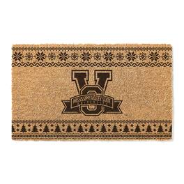 Jardine - Mississippi Valley State Delta Devils 18" x 30" Holiday Coir Doormat - Brown