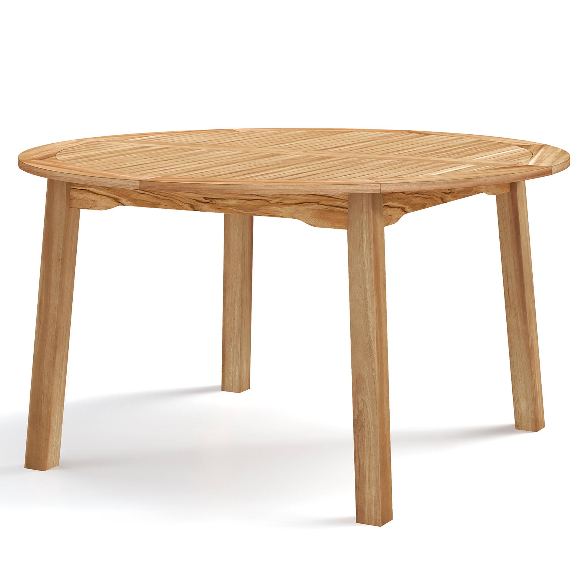 Alt View 9. Gymax - Gymax Round Patio Dining Table Acacia Wood Outdoor Dining Table w/ 2'' Umbrella Hole - Natural.