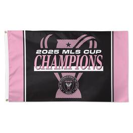 WinCraft - Inter Miami CF 2025 MLS Cup Champions Locker Room 3' x 5' Single-Sided Deluxe Flag - Multicolor