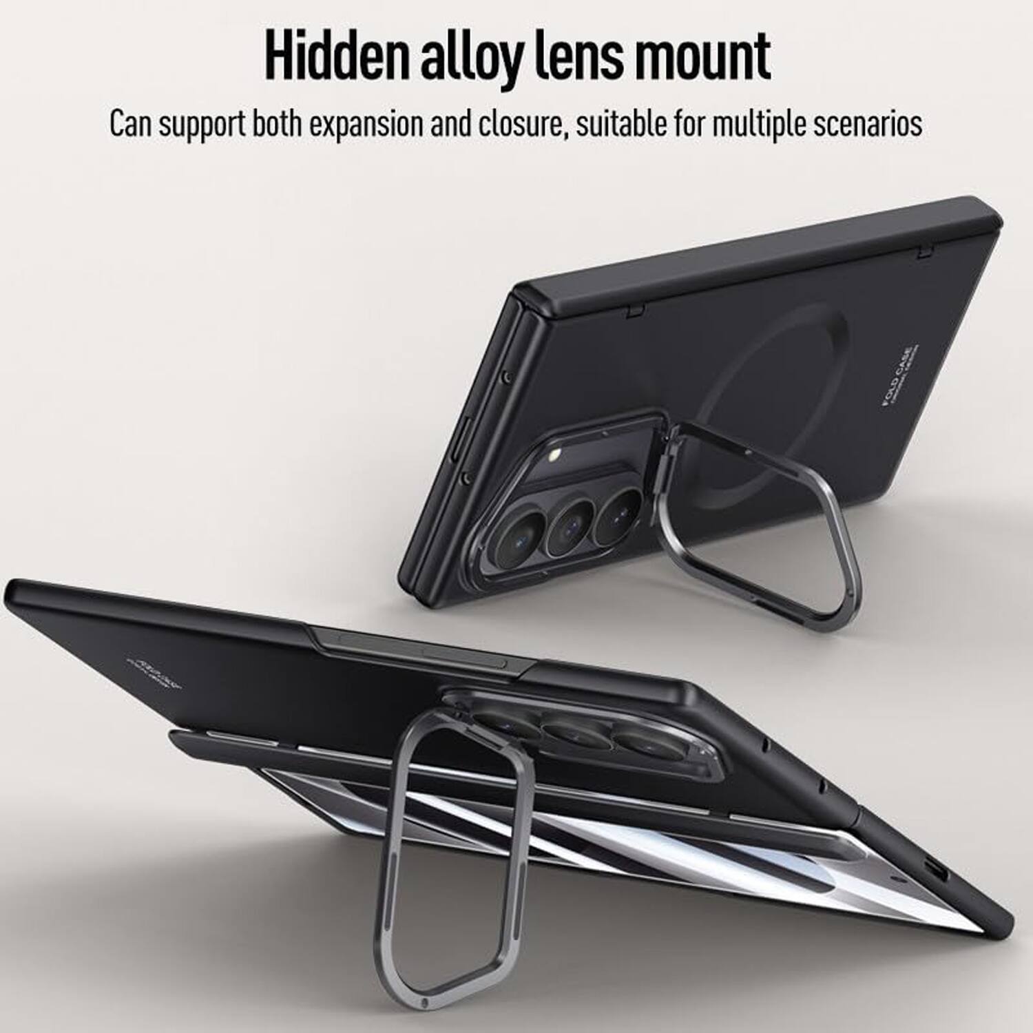Hidden alloy lens mount  
Can support both expansion and closure, suitable for multiple scenarios
