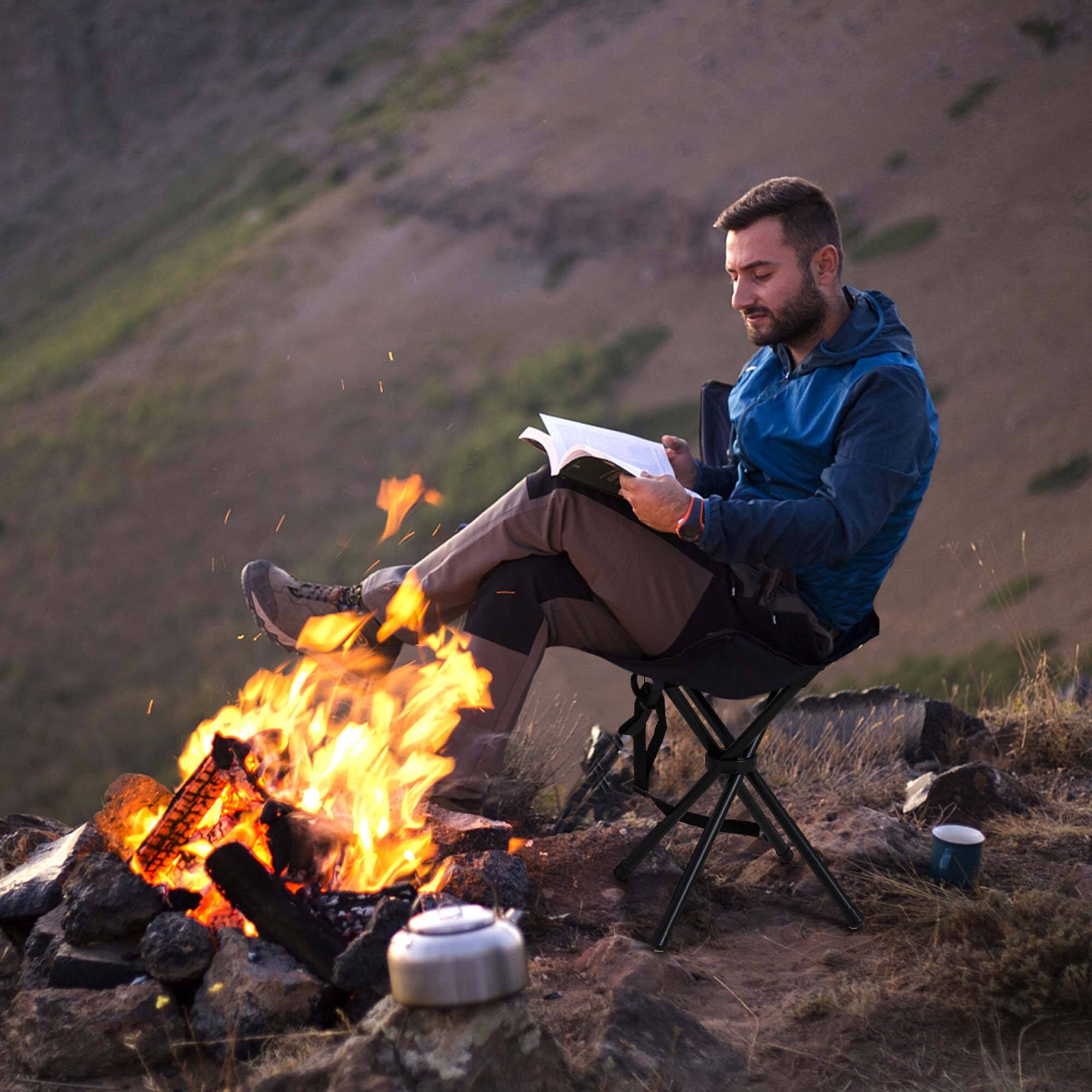Alt View 3. Costway - Costway 2 Pack Folding Hunting Stool Lightweight Foldable Outdoor Stool Seat - Camouflage.