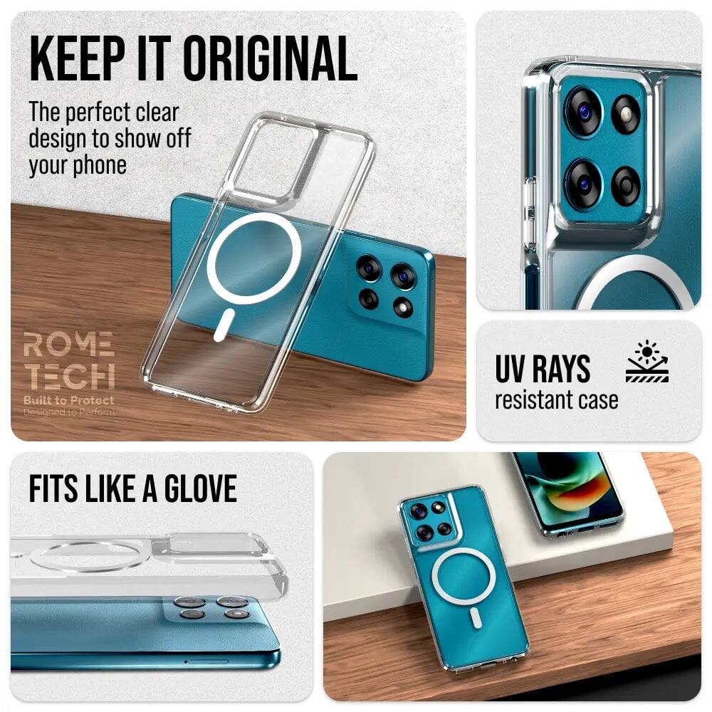 KEEP IT ORIGINAL

The perfect clear design to show off your phone

ROME TECH
Built to Protect
Designed to Perform

UV RAYS resistant case

FITS LIKE A GLOVE