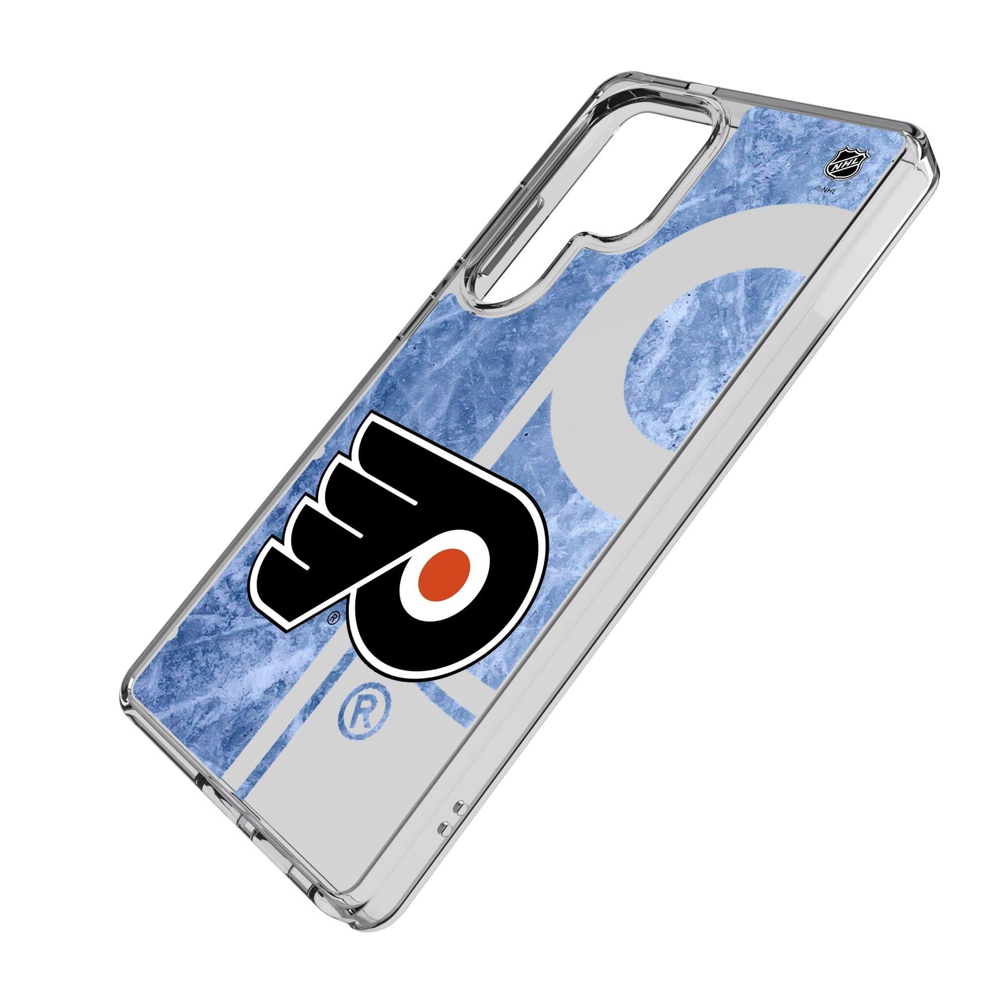 Alt View 1. Keyscaper - Philadelphia Flyers Galaxy Clear Ice Case - S24 Ultra - Multicolor.