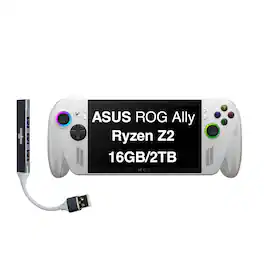 ROG Xbox Ally Handheld 7 Display (Ryzen Z2 A, 16GB, 2TB SSD, AMD RDNA 2 Graphics, Fingerprint, Win 11 Home) w/USB Hub