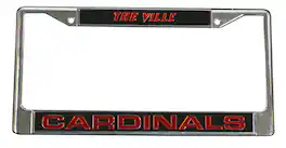 Rico Industries - Louisville Cardinals - The Ville - Chrome Metal Laser Cut License Plate Frame - Multi