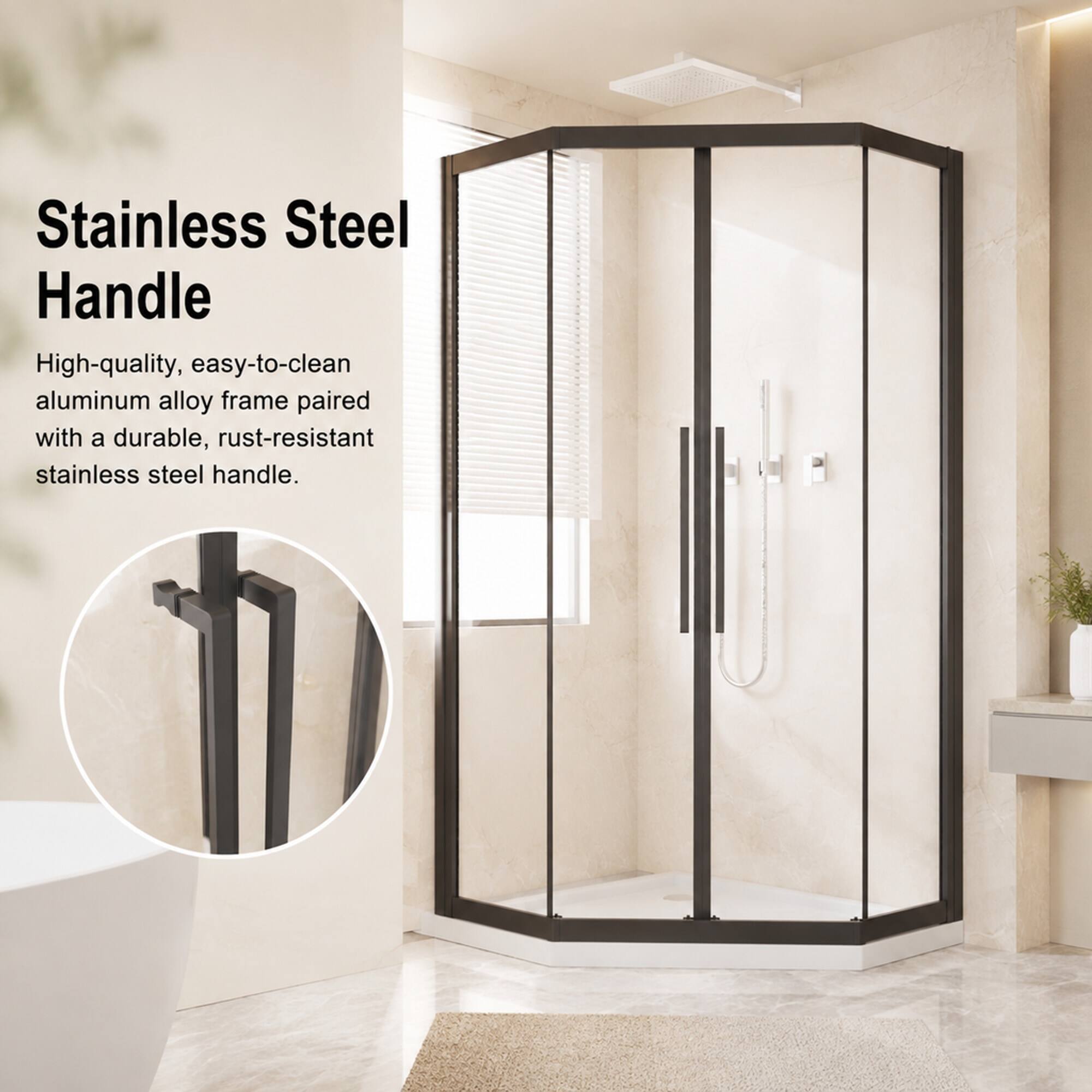 Stainless Steel Handle

High-quality, easy-to-clean aluminum alloy frame paired with a durable, rust-resistant stainless steel handle.
