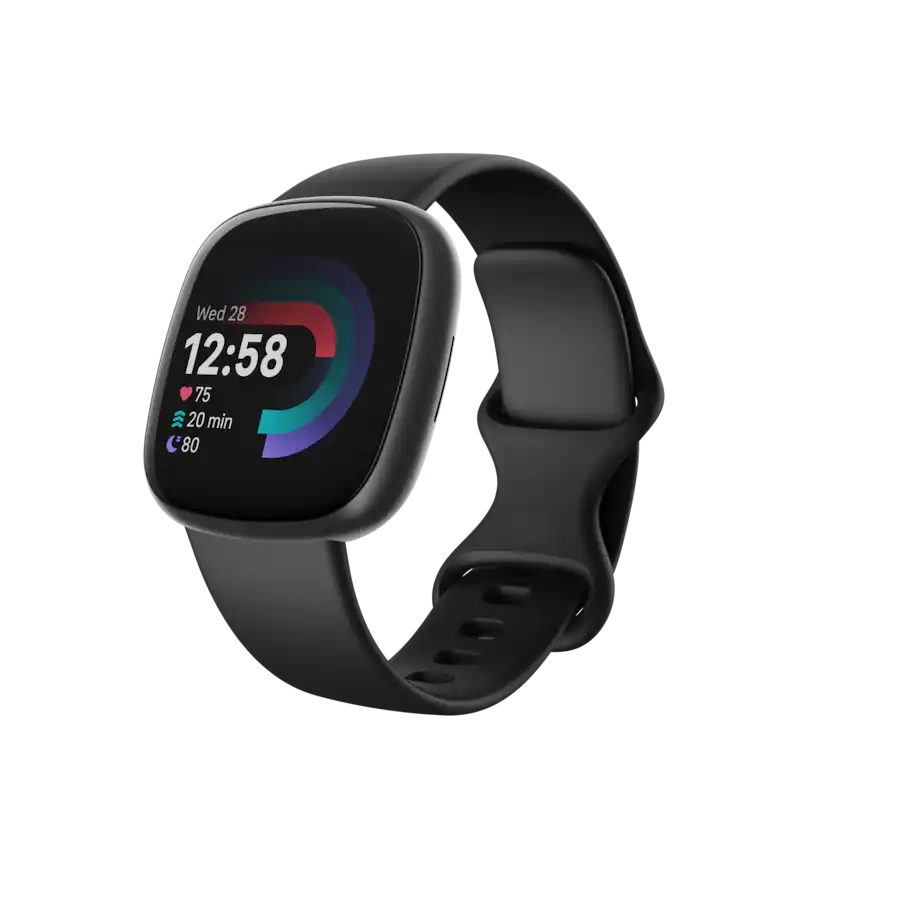 Graphite Things Google Fitbit Versa 4 Fitness Smartwatch Works with Android and iOS ...