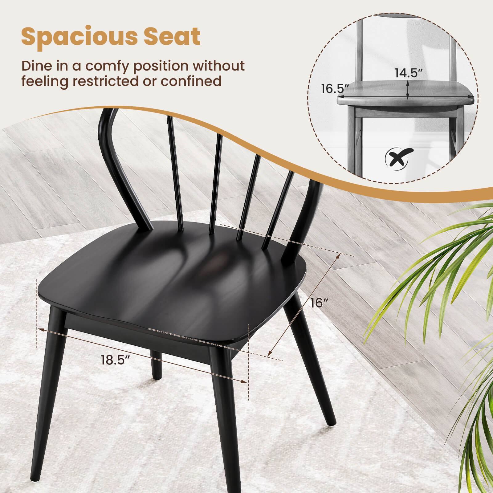 Spacious Seat  
Dine in a comfy position without feeling restricted or confined  

16.5" x 14.5" x 16" x 18.5"